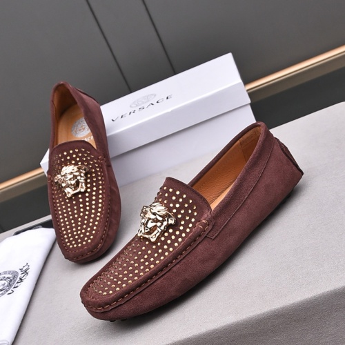 Replica Versace Leather Shoes For Men #1237188 $76.00 USD for Wholesale