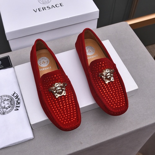 Versace Leather Shoes For Men #1237191 $76.00 USD, Wholesale Replica Versace Leather Shoes