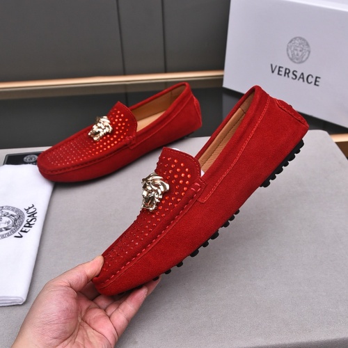 Replica Versace Leather Shoes For Men #1237191 $76.00 USD for Wholesale