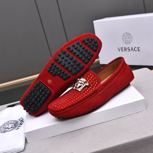 Replica Versace Leather Shoes For Men #1237191 $76.00 USD for Wholesale