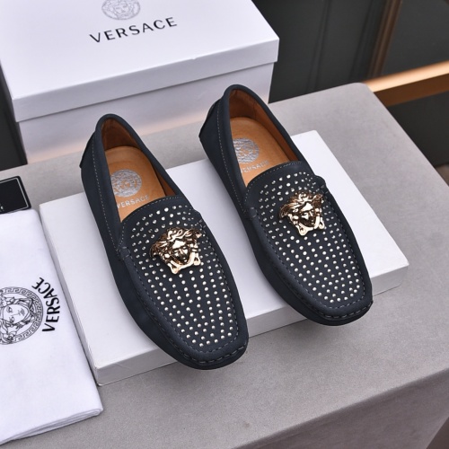 Versace Leather Shoes For Men #1237192 $76.00 USD, Wholesale Replica Versace Leather Shoes