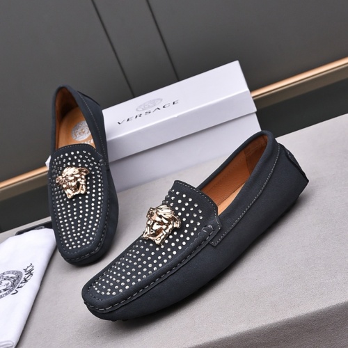 Replica Versace Leather Shoes For Men #1237192 $76.00 USD for Wholesale