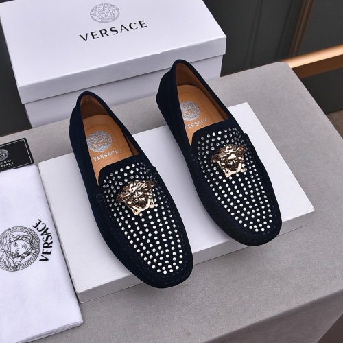 Versace Leather Shoes For Men #1237195 $76.00 USD, Wholesale Replica Versace Leather Shoes