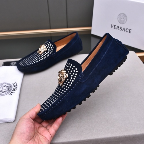 Replica Versace Leather Shoes For Men #1237195 $76.00 USD for Wholesale