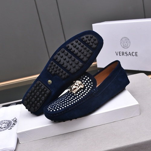 Replica Versace Leather Shoes For Men #1237195 $76.00 USD for Wholesale