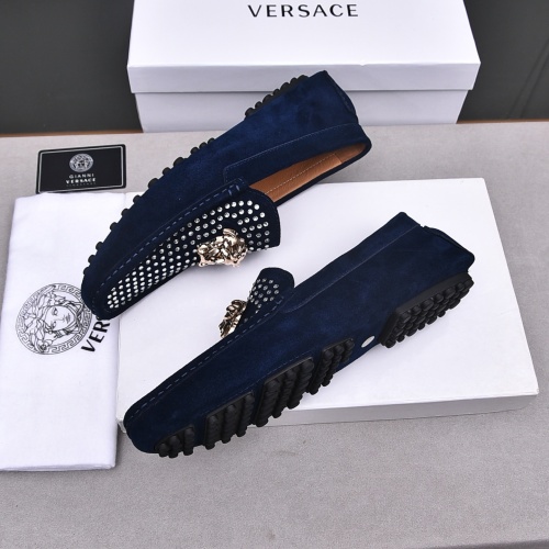 Replica Versace Leather Shoes For Men #1237195 $76.00 USD for Wholesale