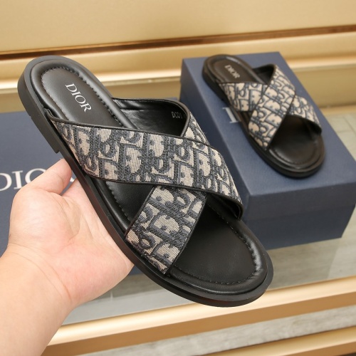 Replica Christian Dior Slippers For Men #1237211 $72.00 USD for Wholesale