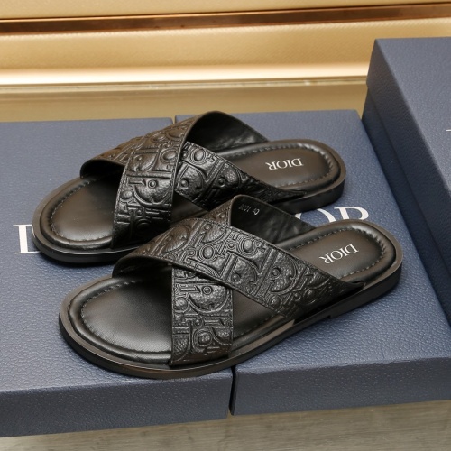 Replica Christian Dior Slippers For Men #1237217 $72.00 USD for Wholesale