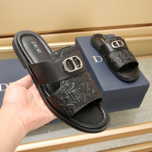 Replica Christian Dior Slippers For Men #1237218 $72.00 USD for Wholesale