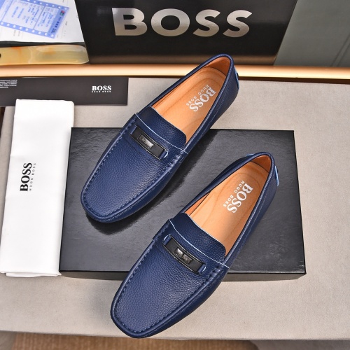 Replica Boss Leather Shoes For Men #1237230 $76.00 USD for Wholesale