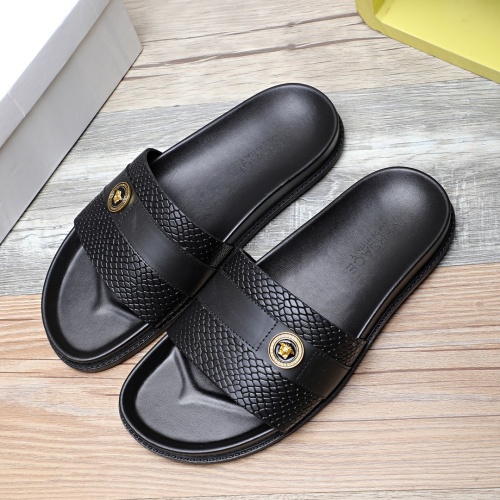 Replica Versace Slippers For Men #1237305 $56.00 USD for Wholesale