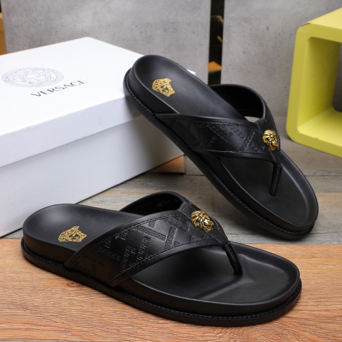 Replica Versace Slippers For Men #1237306 $56.00 USD for Wholesale