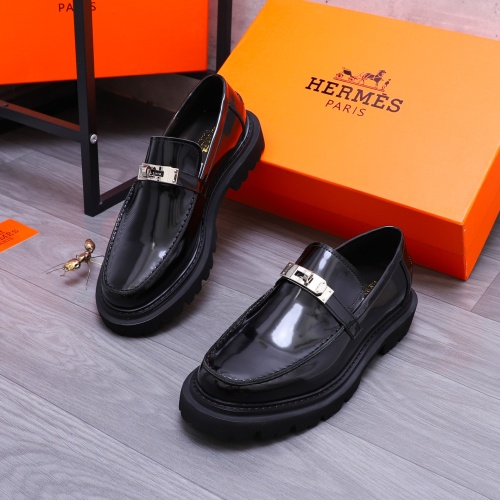 Hermes Leather Shoes For Men #1237312 $118.00 USD, Wholesale Replica Hermes Leather Shoes