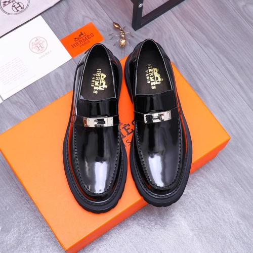 Replica Hermes Leather Shoes For Men #1237312 $118.00 USD for Wholesale