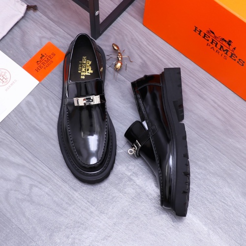 Replica Hermes Leather Shoes For Men #1237312 $118.00 USD for Wholesale