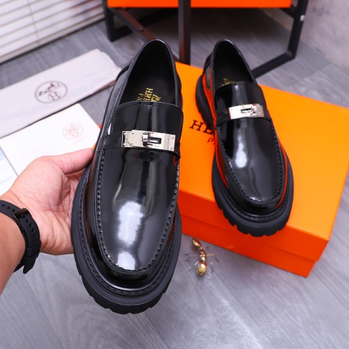 Replica Hermes Leather Shoes For Men #1237312 $118.00 USD for Wholesale