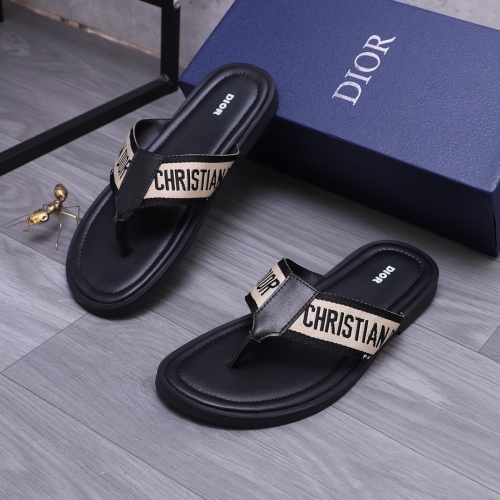 Replica Christian Dior Slippers For Men #1237394 $42.00 USD for Wholesale