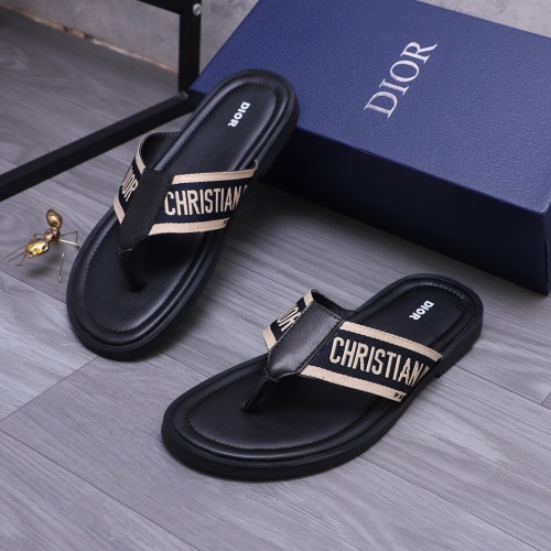 Replica Christian Dior Slippers For Men #1237405 $42.00 USD for Wholesale