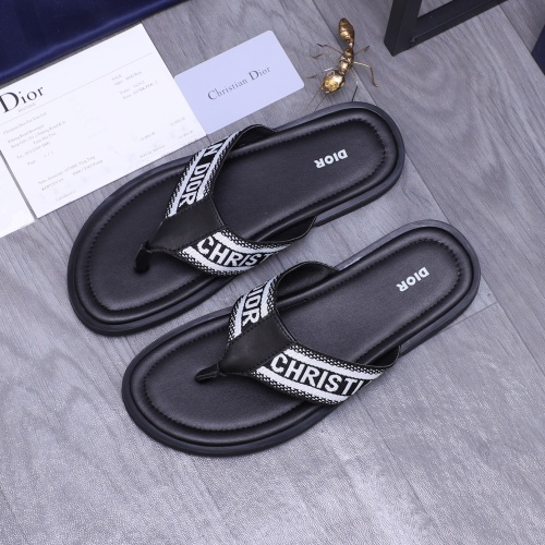 Replica Christian Dior Slippers For Men #1237408 $42.00 USD for Wholesale