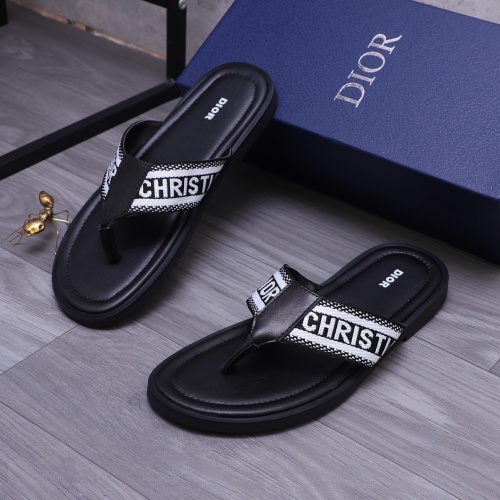 Replica Christian Dior Slippers For Men #1237408 $42.00 USD for Wholesale