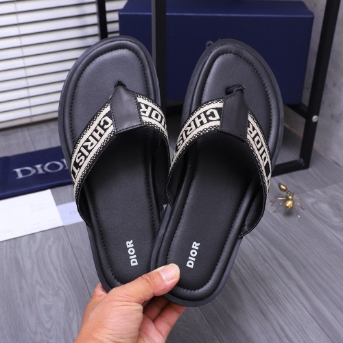 Replica Christian Dior Slippers For Men #1237409 $42.00 USD for Wholesale