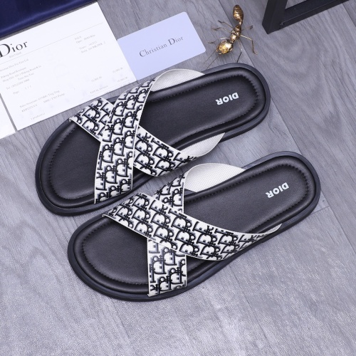 Replica Christian Dior Slippers For Men #1237410 $42.00 USD for Wholesale