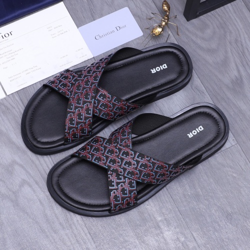 Replica Christian Dior Slippers For Men #1237412 $42.00 USD for Wholesale