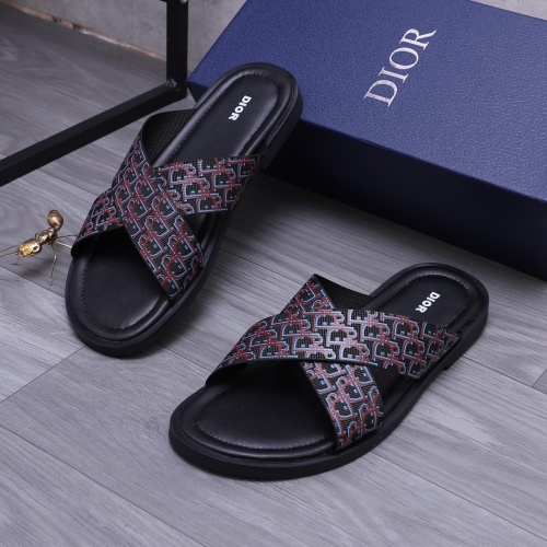 Replica Christian Dior Slippers For Men #1237412 $42.00 USD for Wholesale