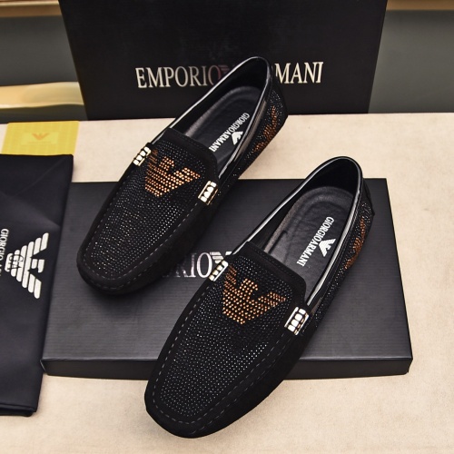 Armani Leather Shoes For Men #1237484 $76.00 USD, Wholesale Replica Armani Leather Shoes