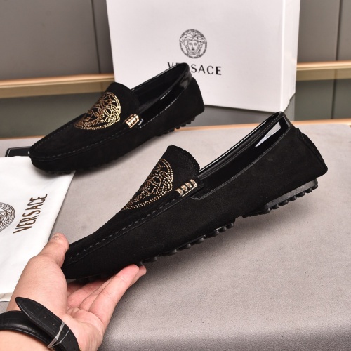 Replica Versace Leather Shoes For Men #1237486 $76.00 USD for Wholesale