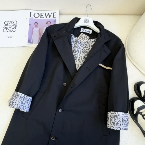 Replica LOEWE Coat Long Sleeved For Women #1237527 $122.00 USD for Wholesale