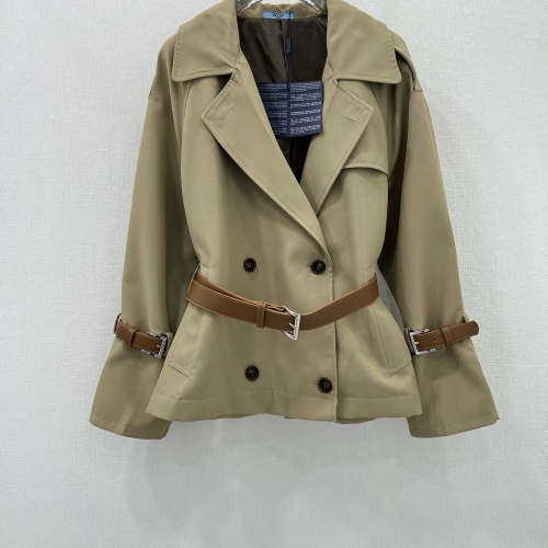 Prada Coat Long Sleeved For Women #1237537 $100.00 USD, Wholesale Replica Prada Coat