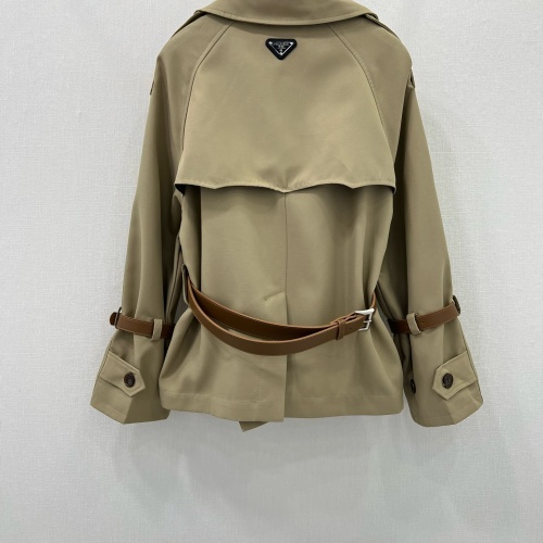 Replica Prada Coat Long Sleeved For Women #1237537 $100.00 USD for Wholesale