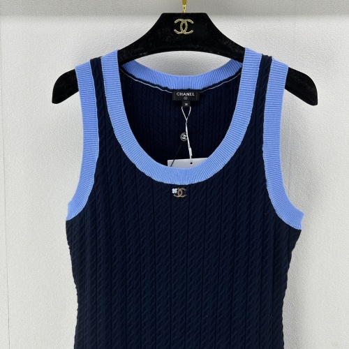 Replica Chanel Dresses Sleeveless For Women #1237554 $102.00 USD for Wholesale