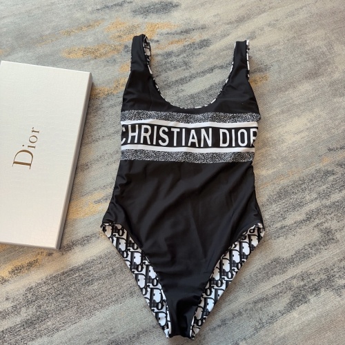 Replica Christian Dior Bathing Suits Sleeveless For Women #1237596 $41.00 USD for Wholesale