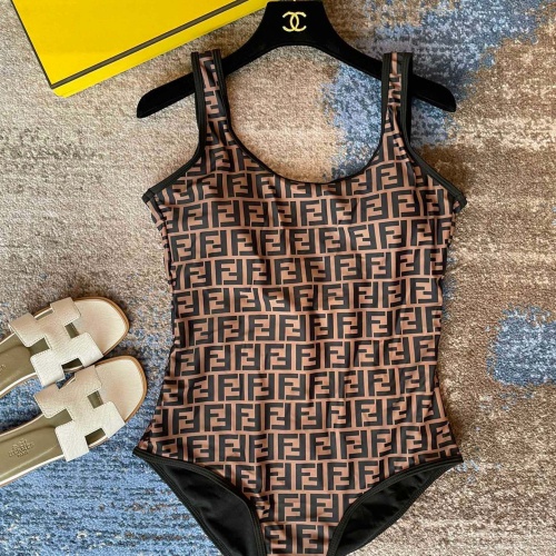 Fendi Bathing Suits Sleeveless For Women #1237598 $41.00 USD, Wholesale Replica Fendi Bathing Suits