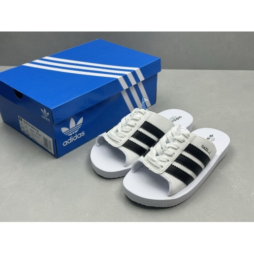 Replica Adidas Slippers For Men #1237634 $56.00 USD for Wholesale