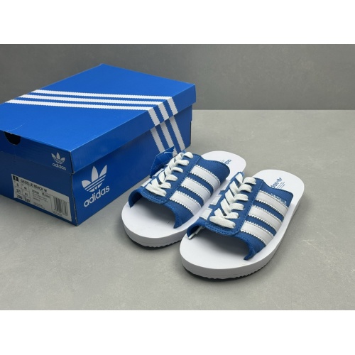 Replica Adidas Slippers For Men #1237638 $56.00 USD for Wholesale