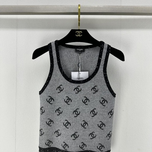 Chanel T-Shirts Sleeveless For Women #1237733 $88.00 USD, Wholesale Replica Chanel T-Shirts