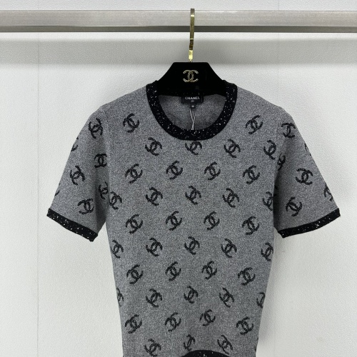 Chanel T-Shirts Short Sleeved For Women #1237736 $88.00 USD, Wholesale Replica Chanel T-Shirts