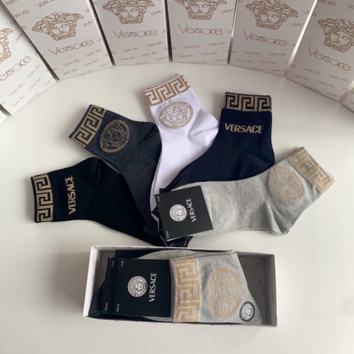 Replica Versace Socks #1237739 $27.00 USD for Wholesale