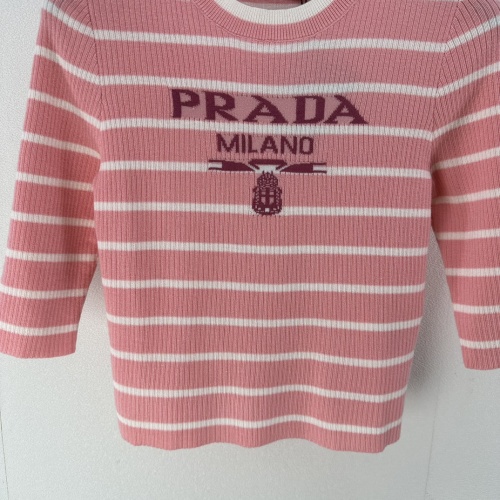 Replica Prada T-Shirts Short Sleeved For Women #1237749 $76.00 USD for Wholesale