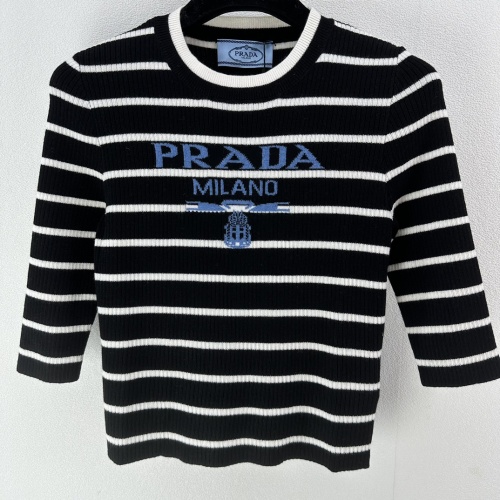 Replica Prada T-Shirts Short Sleeved For Women #1237751 $76.00 USD for Wholesale