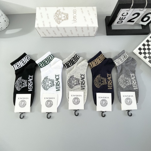 Versace Socks For Men #1237772 $27.00 USD, Wholesale Replica Versace Socks