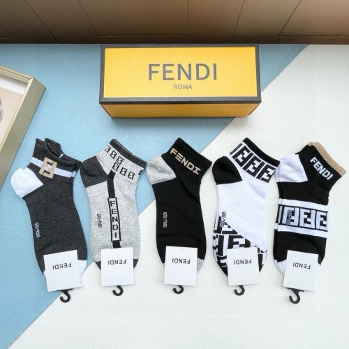 Replica Fendi Socks #1237785 $27.00 USD for Wholesale