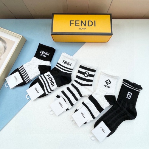 Replica Fendi Socks #1237786 $27.00 USD for Wholesale