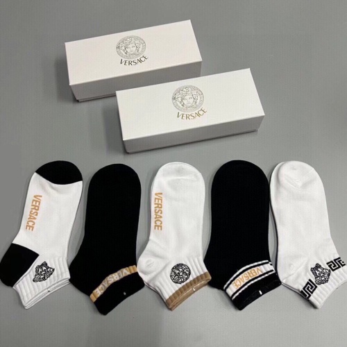 Versace Socks For Men #1237838 $27.00 USD, Wholesale Replica Versace Socks