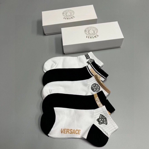 Replica Versace Socks For Men #1237838 $27.00 USD for Wholesale