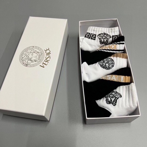 Replica Versace Socks For Men #1237838 $27.00 USD for Wholesale