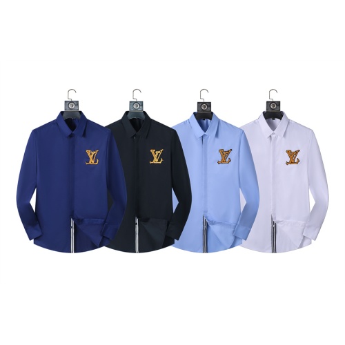 Replica Louis Vuitton LV Shirts Long Sleeved For Men #1238229 $40.00 USD for Wholesale